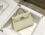HM KELLY MINI 20 WHITE EPSOM GOLD HARDWARE - Image 12