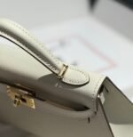HM KELLY MINI 20 WHITE EPSOM GOLD HARDWARE - Image 16