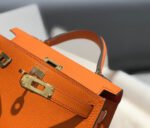 HM KELLY MINI 20 ORANGE EPSOM GOLD HARDWARE - Image 14