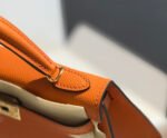 HM KELLY MINI 20 ORANGE EPSOM GOLD HARDWARE - Image 7