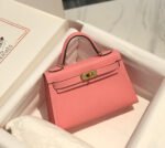 HM KELLY MINI 20 PINK EPSOM GOLD HARDWARE - Image 3