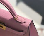 HM KELLY MINI 20 LIGHT PINK EPSOM GOLD HARDWARE - Image 6