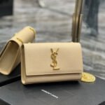 KATE SMALL TASSEL BAG IN SATIN BEIGE - Image 10