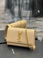 KATE SMALL TASSEL BAG IN SATIN BEIGE - Image 2