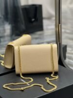 KATE SMALL TASSEL BAG IN SATIN BEIGE - Image 12