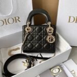 MINI MY LADY 17 BLACK CALFSKIN GOLD HARDWARE - Image 8