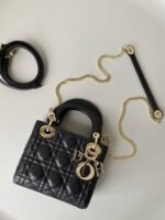 MINI MY LADY 17 BLACK CALFSKIN GOLD HARDWARE - Image 2
