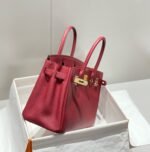 HM BIRKIN 25CM BURGUNDY CALFSKIN GOLD HARDWARE - Image 13