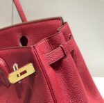 HM BIRKIN 25CM BURGUNDY CALFSKIN GOLD HARDWARE - Image 14