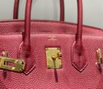 HM BIRKIN 25CM BURGUNDY CALFSKIN GOLD HARDWARE - Image 15