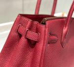 HM BIRKIN 25CM BURGUNDY CALFSKIN GOLD HARDWARE - Image 7