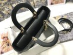 LARGE 32 LADY BAG IN BLACK LAMBSKIN WITH GOLD HARDWARE - Image 7