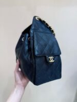 CC 25 HANDBAG IN BLACK 30 GRAINED CALFSKIN GOLD HARDWARE - Image 6
