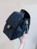 CC 25 HANDBAG IN BLACK 30 GRAINED CALFSKIN GOLD HARDWARE - Image 16