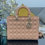 LARGE 32 LADY BAG IN PEACE LAMBSKIN WITH GOLD HARDWARE - Image 10