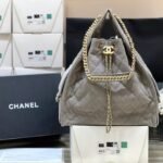 CC 25 HANDBAG IN GRAY 40 SUEDE CALFSKIN GOLD HARDWARE - Image 11