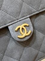 CC 25 HANDBAG IN GRAY 40 SUEDE CALFSKIN GOLD HARDWARE - Image 19