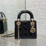 MINI 17 LADY BAG IN BLACK PATENT CALFSKIN - Image 11