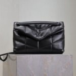 LOULOU PUFFER MEDIUM 29 IN ALL BLACK SHEEPSKIN BLACK HARDWARE - Image 12
