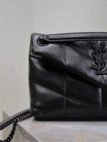 LOULOU PUFFER MEDIUM 29 IN ALL BLACK SHEEPSKIN BLACK HARDWARE - Image 16