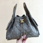 CC 25 HANDBAG IN GREY 30 SUEDE GOLD HARDWARE - Image 10