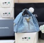 CC 25 HANDBAG IN BLUE 30 DENIM GOLD HARDWARE - Image 9