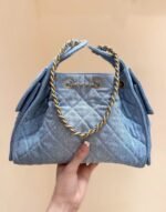 CC 25 HANDBAG IN BLUE 30 DENIM GOLD HARDWARE - Image 5
