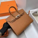 HM BIRKIN 25CM GOLD TOGO LEATHER SILVER HARDWARE - Image 9