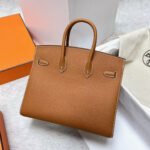 HM BIRKIN 25CM GOLD TOGO LEATHER SILVER HARDWARE - Image 11