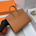 HM BIRKIN 25CM GOLD TOGO LEATHER SILVER HARDWARE - Image 10
