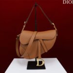 SADDLE BAG 25 WITH STRAP GOLD GRAINED CALFSKIN GHW - Image 10