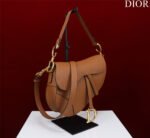 SADDLE BAG 25 WITH STRAP GOLD GRAINED CALFSKIN GHW - Image 2