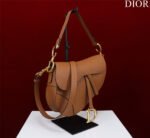 SADDLE BAG 25 WITH STRAP GOLD GRAINED CALFSKIN GHW - Image 11
