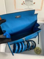 KELLY DANSE 22 EVERCOLOR BLUE IN CALFSKIN SLIVER HARDWARE - Image 9