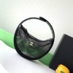 CC 25S POUCH IN BLACK LAMBSKIN WITH MESH GOLD HARDWARE - Image 10