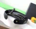 CC 25S POUCH IN BLACK LAMBSKIN WITH MESH GOLD HARDWARE - Image 14