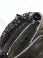 CC 25S POUCH IN BLACK LAMBSKIN WITH MESH GOLD HARDWARE - Image 16