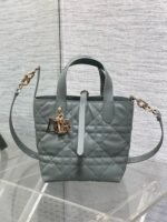 MINI TOUJOURS BUCKET BAG 18 IN GREY CANNAGE CALFSKIN - Image 11