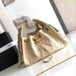 CC 25 MINI HANDBAG 22CM IN BEIGE GRAINED CALFSKIN GOLD HARDWARE - Image 9