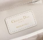 SMALL LADY D-JOY 22 WHITE LAMBSKIN GOLD HARDWARE - Image 8