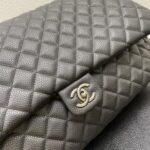 CC CLASSIC FLAP BAG 46 IN BLACK QUILTED CALFSKIN - Image 12