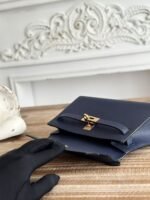 HM KELLY MINI POCHETTE 22 IN NAVY BLUE CALFSKIN - Image 12