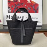 CARGO PICOTIN BAG 18 IN BLACK TOGO GOLD HARDWARE - Image 8