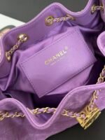 CHANEL 26S HOBO BAG 22 IN PURPLE CALFSKIN - Image 9