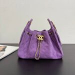 CHANEL 26S HOBO BAG 22 IN PURPLE CALFSKIN - Image 10
