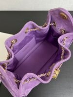 CHANEL 26S HOBO BAG 22 IN PURPLE CALFSKIN - Image 8