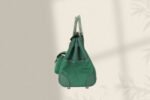 BIRKIN CARGO 25CM GREEN CANVAS AND LEATHER SILVER HARDWARE - Image 18