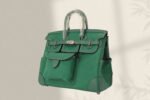 BIRKIN CARGO 25CM GREEN CANVAS AND LEATHER SILVER HARDWARE - Image 11