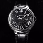 BALLON BLEU 42 BLACK DIAL LEATHER BRACELET - Image 2