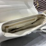 CD Saddle Bag Strap Warm Taupe Grained White Calfskin - Image 18